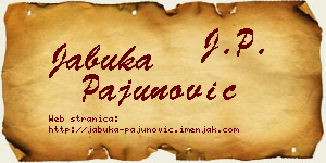 Jabuka Pajunović vizit kartica